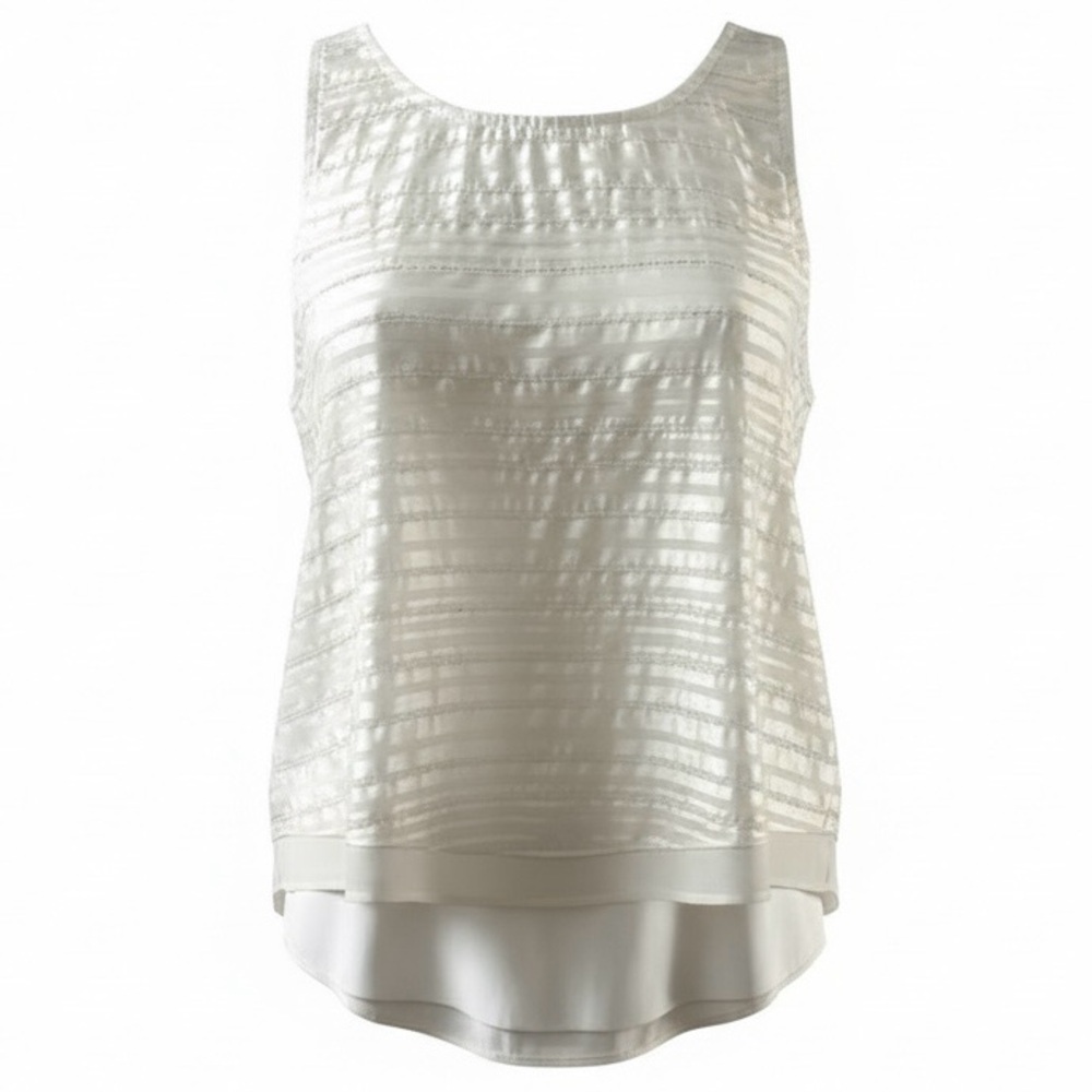 American Eagle Outfitters Womens Ivory Textured Sleeveless Tank Top Size M